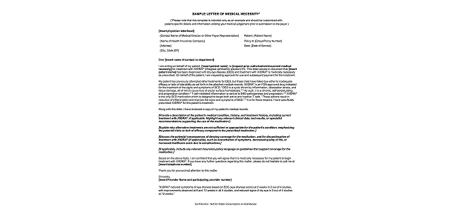 Xiidra Letter of Medical Necessity (New Patient Start) thumbnail